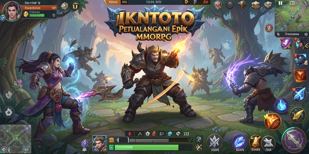 Screenshot gameplay IKNTOTO yang menampilkan aksi karakter di dunia MMORPG.