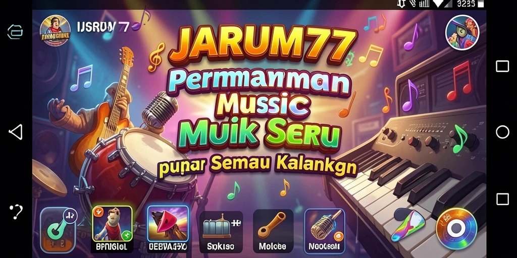 Tampilan gameplay yang menarik di JARUM77 dengan interaksi musik yang menyenangkan.