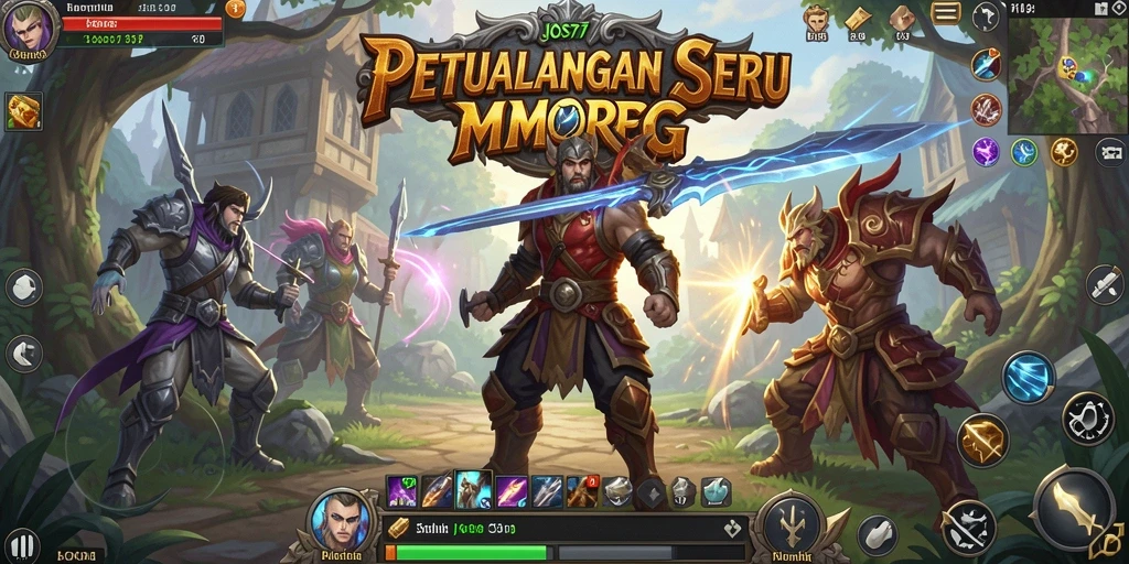 Gameplay JOS77 menunjukkan pertarungan epik di dunia MMORPG.