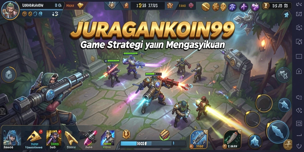 Tangkapan layar gameplay JURAGANKOIN99 menampilkan aksi strategi yang seru.