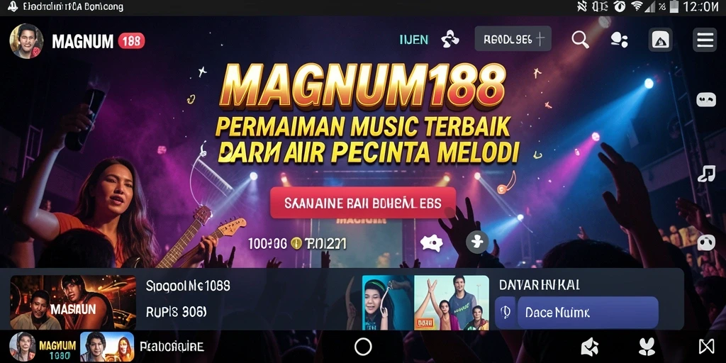 Tampilan menarik dari gameplay MAGNUM188 saat bermain musik.