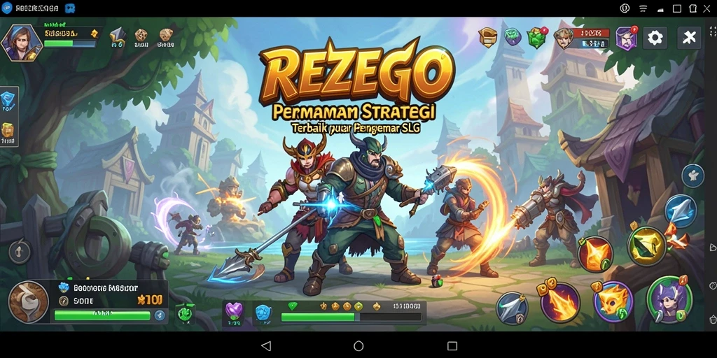 Screenshot gameplay menarik dari REZEGO dengan strategi perang.