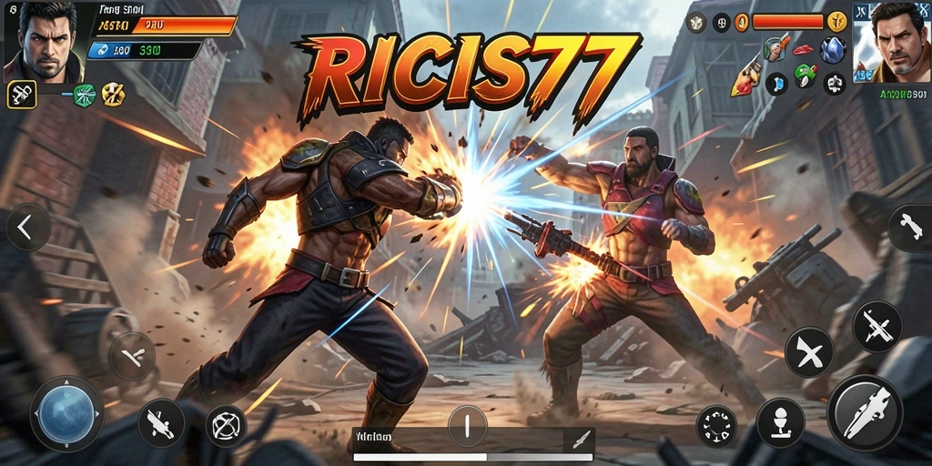 Tampilan gameplay mendebarkan dari RICIS77 dalam aksi penuh.