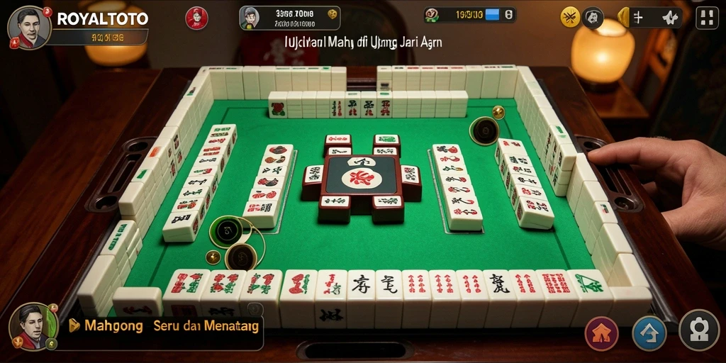Tampilan gameplay ROYALTOTO yang menarik dan penuh tantangan Mahjong.