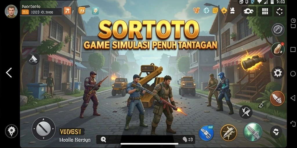 Tangkapan layar SORTOTO menampilkan gameplay simulasi yang menarik dan imersif.