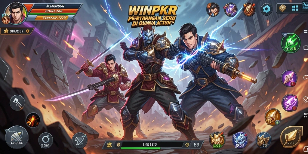 Tangkapan layar gameplay <strong>WINPKR</strong> menampilkan pertempuran seru dan dinamis.