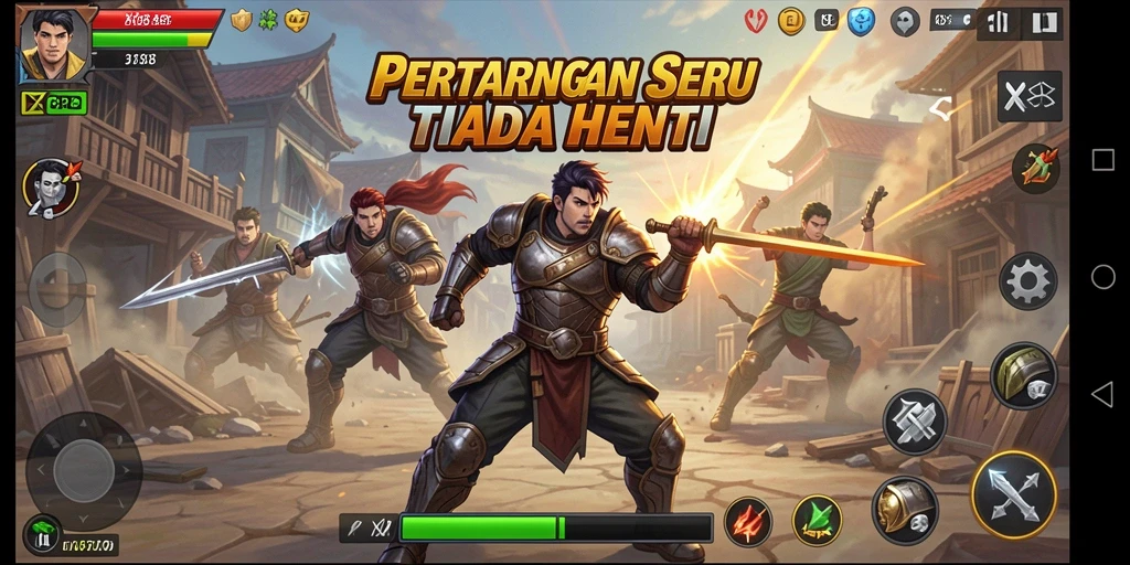 Screenshot menampilkan aksi seru dalam pertarungan X88.